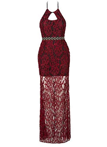 Vestido sin espalda confeccionado en encaje exclusivo para alta costura