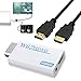 afhgdjr Wii HDMI Adapter mit 1,5 m HDMI Kabel 1080P,Wii Adapter Hdmi Konverter mit 1080P/720P Eingang und Ausgang Video und Audio 3,5 mm,für Wii Konsole HDMI Monitor HDTV Video Projektor