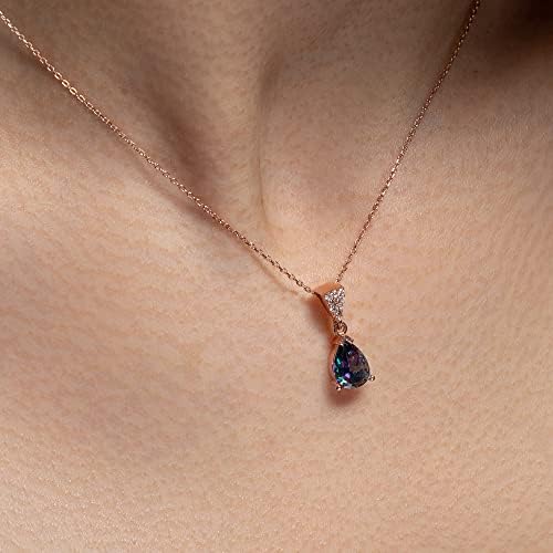 MM Madam&Matmazel Kadın Modası Madam Matmazel Mistik Topaz Gümüş Takı Seti | 925 Ayar Gerçek Gümüş, Pembe Altın - Görsel 3