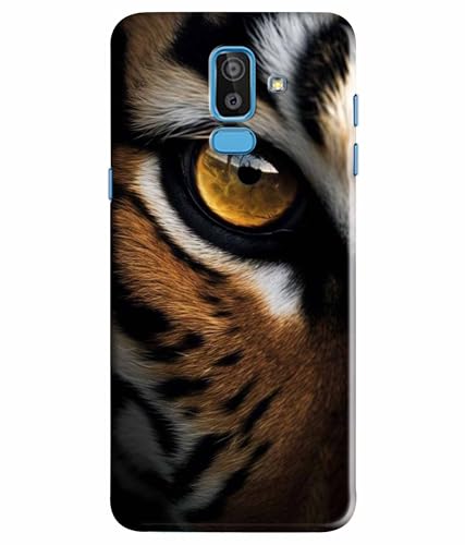 Image of Printed Hard Back Case Cover & Compatible for Samsung Galaxy J8 / Samsung Galaxy A6 Plus | Tiger Faces Art (Multicolor) - D1205