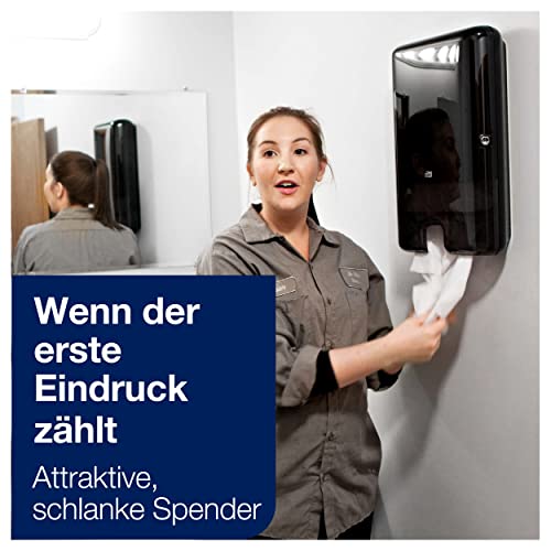 Tork Xpress Spender für Multifold Papierhandtücher 552008, Elevation Design - H2 Handtuchspender für Falthandtücher zur Einzelblattentnahme, schlankes Design, schwarz
