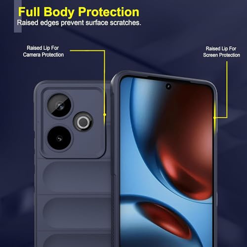 Image of Amazon Brand-Solimo Mobile Cover for Realme GT 7 5G / GT 7T 5G | Full Camera Protection | Liquid Silicon Case | Flexible Bumper Case for Realme GT 7 5G / GT 7T 5G (Dark Blue)