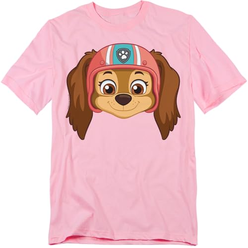 Popfunk Paw Patrol Liberty Large Face Unisex Adult T Shirt Pink X-Large