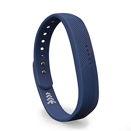 Teak - Silicone Sport Replacement Band for Fitbit Flex 2 - Large, Navy Blue