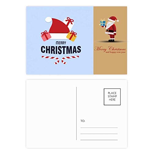 Cartes postales Joyeux Noël chapeau de Père Noël correspondance fête hiver lot 20