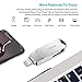 USB Flash Drive 128GB for Phone Thumb Drive Memory Stick iOS Flash Drive USB3.0 Photo Stick Mobile External Storage,Sunswan Compatible iPhone iPad Mac Android and Computer(Silver128G-02XY)