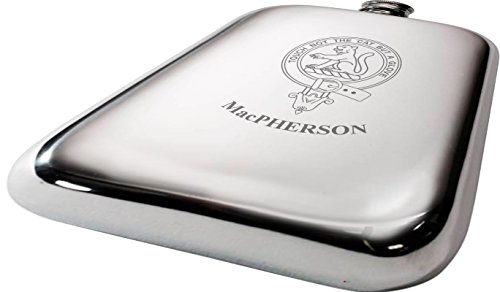 Flacon de Hanche MacPherson Fiole Whisky Étain Crête Clan Écossais - 4