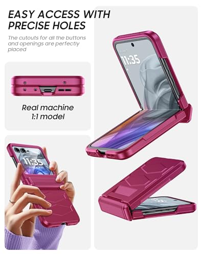 Coque Motorola Razr 2025 Vizvera magenta avec protection charnière intégrée