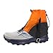 Yundxi Waterproof Anti-Tear Ankle Gaiters Ultra-Light Silicone Coated Trail Gaiters Low Ankle Gators for Outdoor Hiking Walking (Orange)