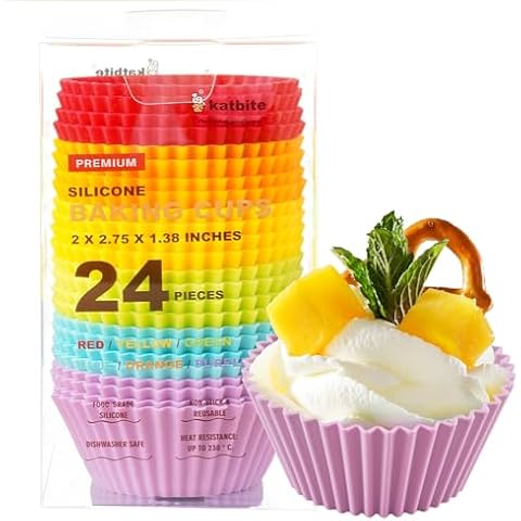 Katbite Silicone Cupcake Baking Cups 24 Pack Cover