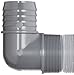 Spears 1413 Series PVC Tube Fitting, 90 Degree Elbow, Schedule 40, Gray, 1-1/2