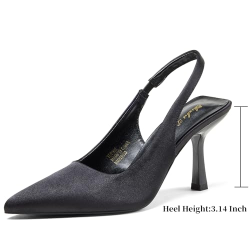 Elisabet Tang 3.14 in Trendy Slingback Stiletto Pumps for Women - Sexy Slip on Pointed Closed Toe mid High Heels Daily Party Office3
