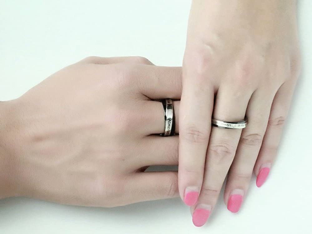 Love Birds Crystal Couple Rings - 316L Stainless Steel