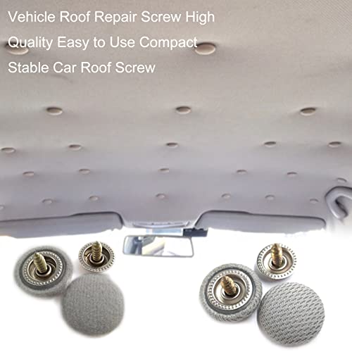 Tuelaly Car Roof Repair Screw, 50Pcs Auto Roof Snap Pins Retainer Practical Easy To Use Nylon Stable Car Roof Headliner Repair Kit Smooth Side #TOP1