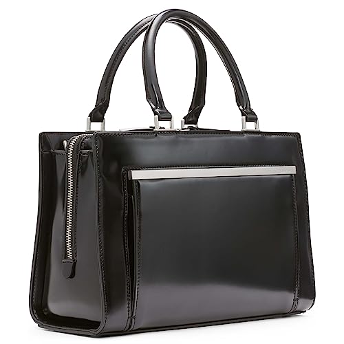 Image of Calvin Klein Womens Astrid Triple Compartment Organizational Satchel