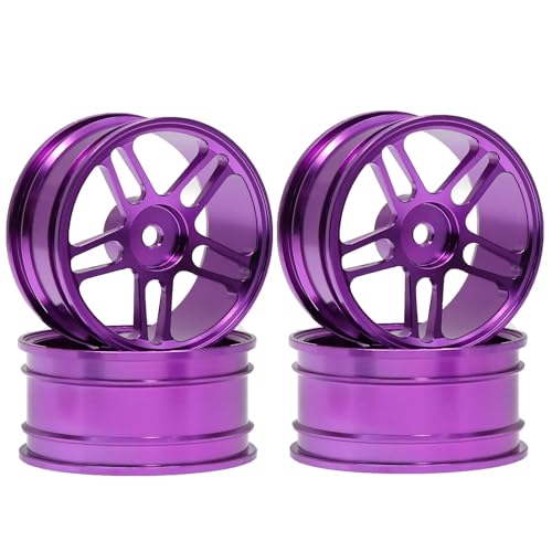 Jeu roues voiture à dérive RC Tamiya TT01 HSP jantes alu 1/10 pour customisation modélisme