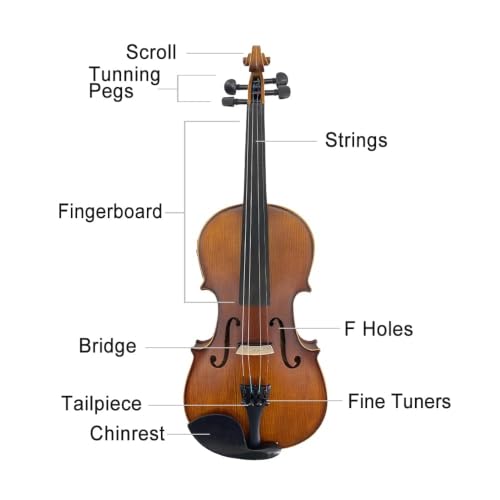Image of Yinfente Acoustic Violin Electric Violin 4 /4 Full Size Violin 4 String Maple Spruce For Student,Violin For Beginners violin Case,Brazilwood Bow,Cable,Cleaning Cloth,Rosin,Bridge