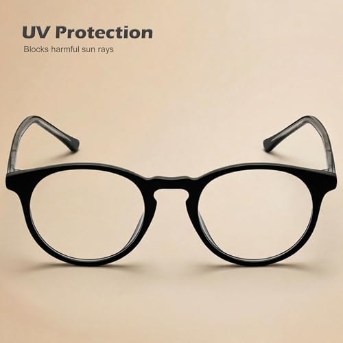 Image of ROYAL SON Blue Cut Computer Glasses | Anti Glare & Blocks Harmful Rays | UV Protected | Full Rim | Round | Men & Women | Small | SF-RS1111