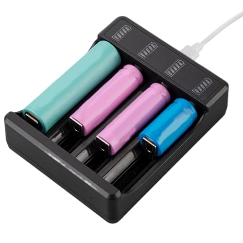 18650 Battery Fast Charging Box 1/2/3/4 Bay with LED Indicators for 3.7V 4.2V Rechargeable Batteries Power Supply