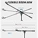 GLEAM Microphone Stand for Light Microphone less than 1 LB - Tripod Boom Arm Mic Stand with Carrying Bag, 2 Mic Clips and Screw Adapter Portable for Singing Performance Wedding Stage and Mic Mount