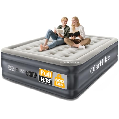 Image of OlarHike Air Mattress Full with Built in Pump, 18 inch H Inflatable Bed, 600lb