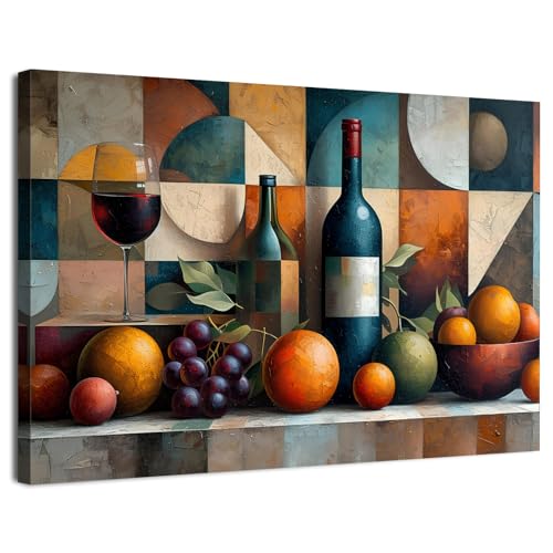 AIYISU Abstract Wine and Fruit Still Life