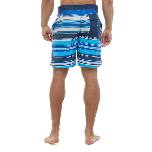 Eidon Young Men's Standard Dusk 18 Inch Length Boardshort Swim Trunk, Blue4