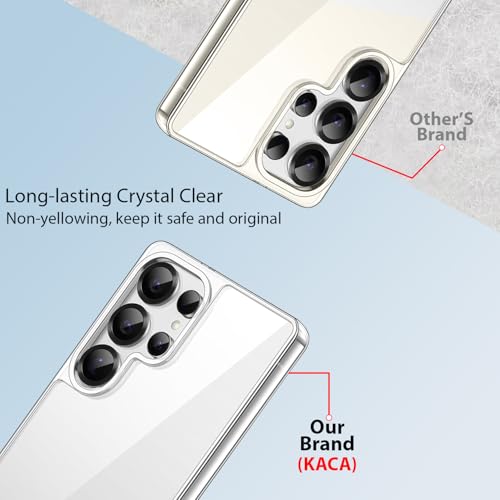 Image of KACA Clear Back Cover Case for Samsung Galaxy S25 Ultra 5G |Case for Samsung Galaxy S25 Ultra 5G|Shockproof Bumper TPU Protective Design| Samsung S25 Ultra 5G Back Cover- Transparent