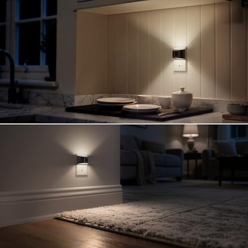 Image of DORESshop LED Night Light[2 Pack], Night Lights Plug into Wall, 3 Mode Plug in Night Light with Motion Sensor, Dusk to Dawn Sensor, 5000K Daylight White, Nightlights for Adults, Bedroom, Hallway