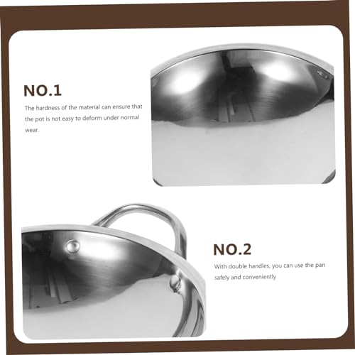 Wok de acero inoxidable DECHOUS con fondo redondo miniatura 5