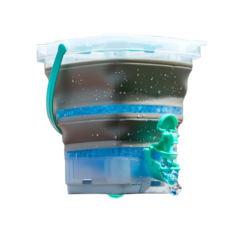 Gel Ball Blaster Ammo Bucket with Fast Loading Nozzle & Strainer - Large Capacity Tub Holds 10 000 Gel Balls for Ages 14+