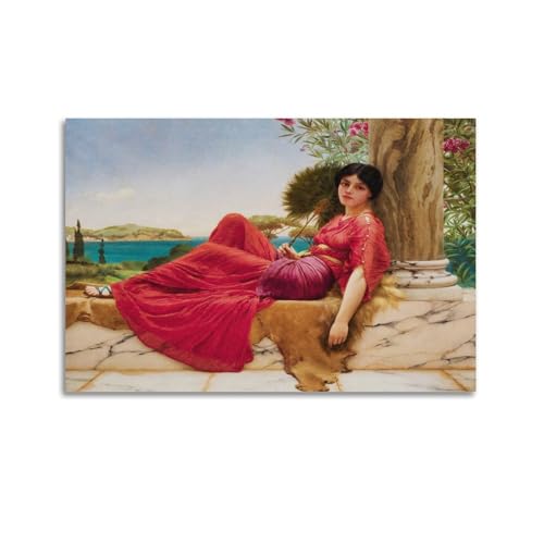 Toile John William Godward décor de salon élégant et chambre sereine