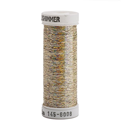 Hilo metálico Sulky Sliver para coser, 250 yardas, dorado miniatura 1