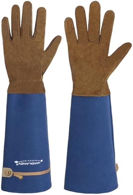 HANDLANDY Rose Pruning Gloves for Men Women, Thorn Proof Gardening Gloves