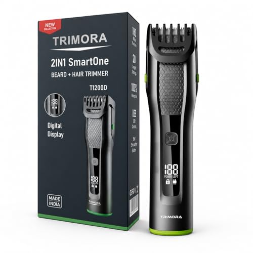 Image of TRIMORA SmartOne Fully Waterproof Hair Trimmer, 180 min Runtime, 25 Length Settings, Cordless, Stainless Steel Blade, Black, Battery Powered