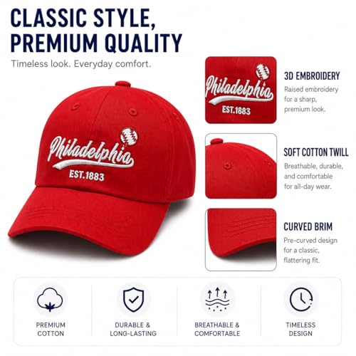 Image of Classic Vintage Embroidered Fashionable Baseball Cap for Men Women Teenager Cap City Hat Adjustable with Gift Box