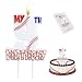 Baseball Number 9 Birthday Candle, 3.5×3.2" Sports Theme 9th Cake Topper for Boys Birthday Party Decorations