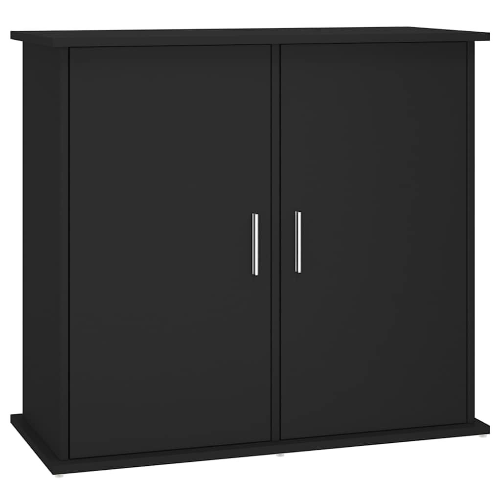 vidaXL Soporte para Acuario Madera de ingeniería Negro 81x36x73 cm, Mueble para pecera, Armario para Acuario, Soporte de Madera para pecera