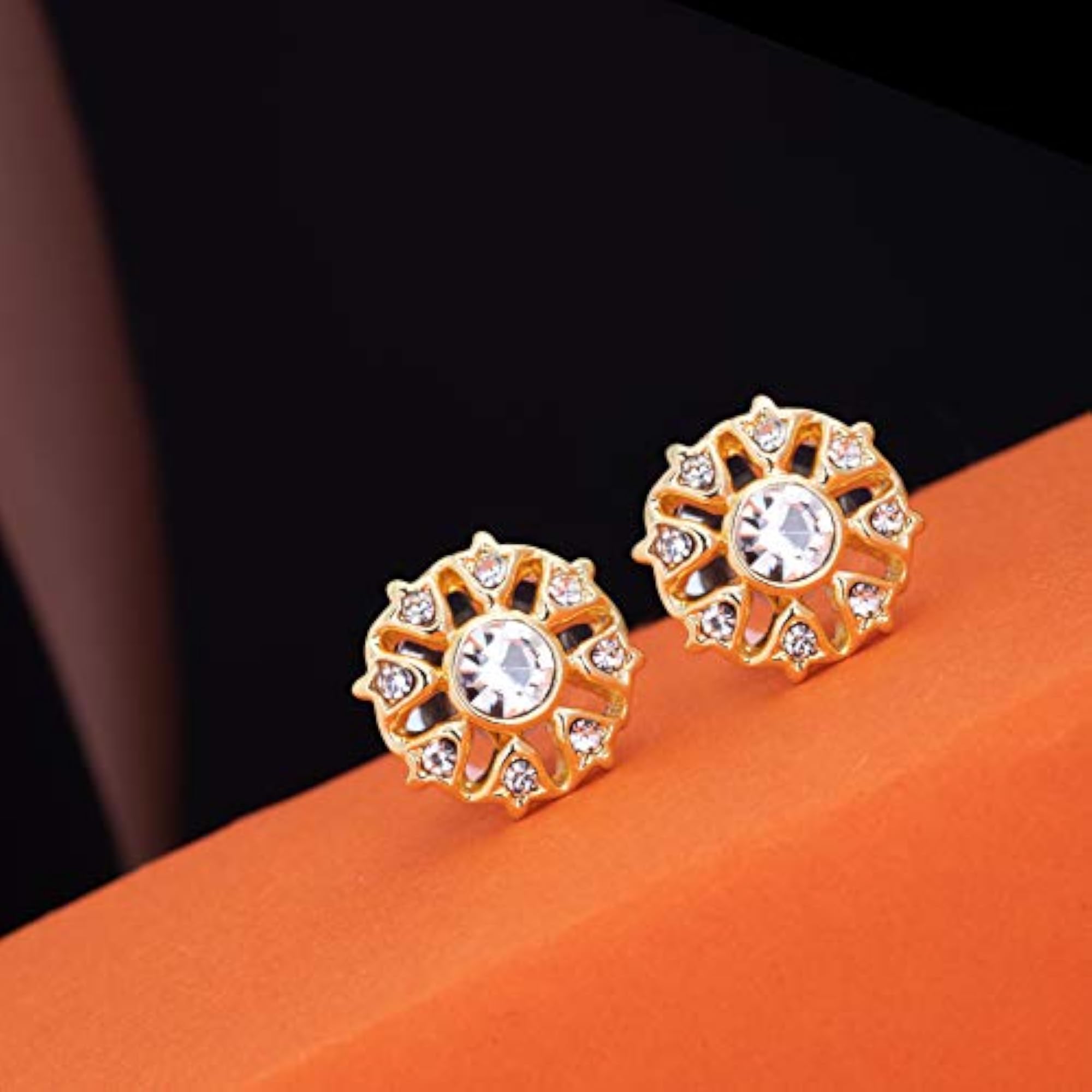Non Precious Metal Tone Tulip Blossom Stud Earrings