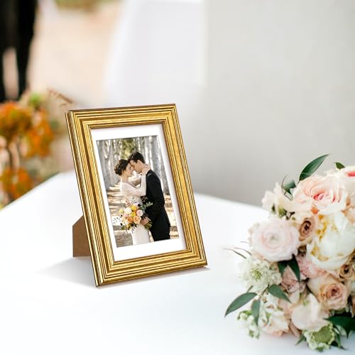 Image of upsimples 4x6 Picture Frame, Vintage Frames Decor, 1Pack Gold