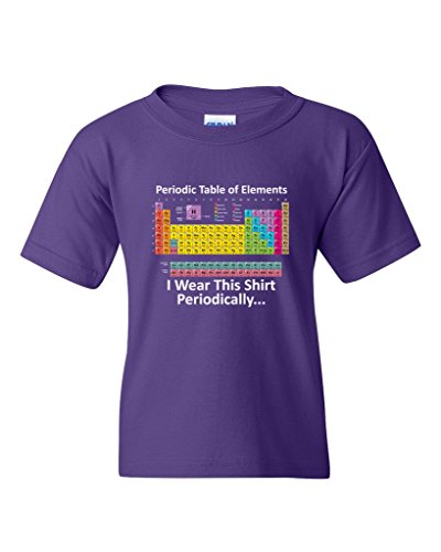 Periodic Table of Elements Funny Humor DT Youth Kids T-Shirt Tee (X-Small, Purple)
