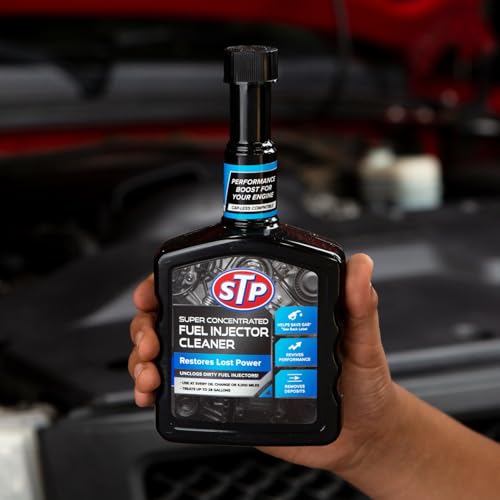 STP Super Concentrated Fuel Injector Cleaner, Injector Cleaner Unclogs Dirty Fuel Injectors and Restores Lost Power, 12 Oz
