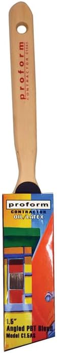 12-Pack of 1-1/2” Proform C1.5AS 70/30 Blend Angled Cut Sash Paint Brush, Standard Handle
