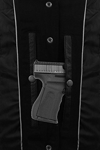 Monaco Traders Men's Sleeveless Leather Vest Club Style Vest With 2 Gun 2 Chest Pockets Single Back Panel Motorcycle Rider Jacket For Men(2Xl, Black) #TOP3