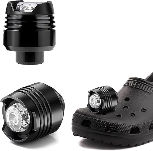 Rechargeable Black Shoe Lights 2PCS, LED Shoe Clip Flashlight with 3 Modes, Waterproof Shoe Accessories for Running, Walking, Camping – Adults & Kids