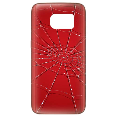Samsung Galaxy S7 Edge Spider Web Design Case - Red