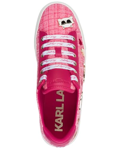 Image of Karl Lagerfeld Women's Cate Pins Tweed Lace up Sneaker