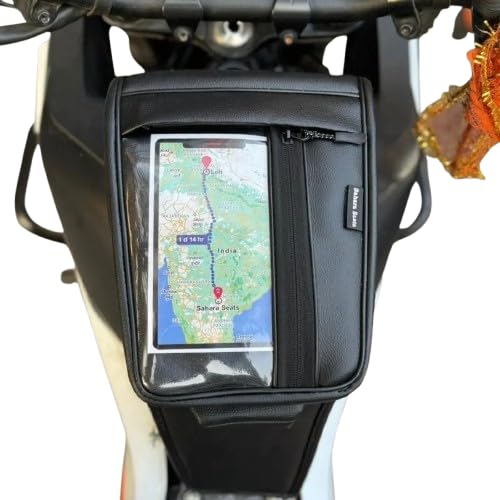 Sahara Seats Tank Cover with Mobile Pouch Pocket Compatible with KTM 390 Adventure Tank Cover with Mobile Pouch-image-1