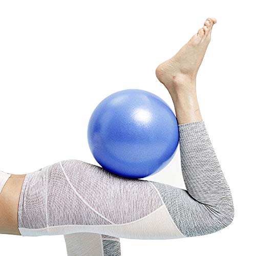 Mini Exercise Barre Ball, Gymnic Over Ball, Pilates Soft Ball for Core Training and Physical Therapy, Improves Balance (Home & Gym & Office) Mini Yoga Ball, Small, 9 Inches (Blue)