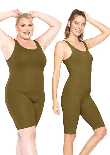 Image of STRETCH IS COMFORT Teamwear Women's Regular and Plus Size Cotton Tank Unitard